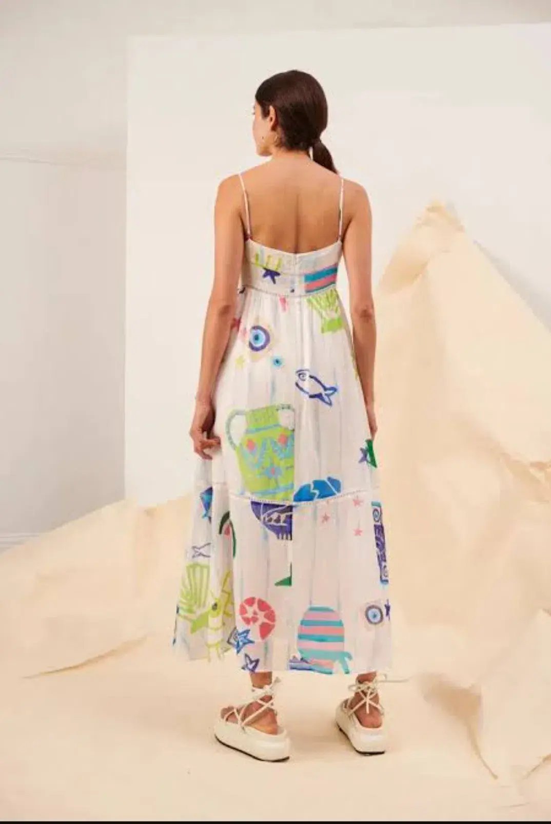 Kate Ford Pella Ladder Bustier Midi Dress in Pallas Size 2 / AU 10 photo 4