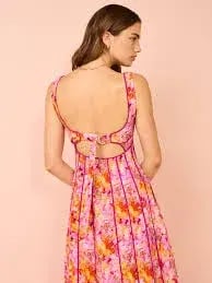 Acler Hansley Midi Dress in Lotus Size AU 12 photo 3