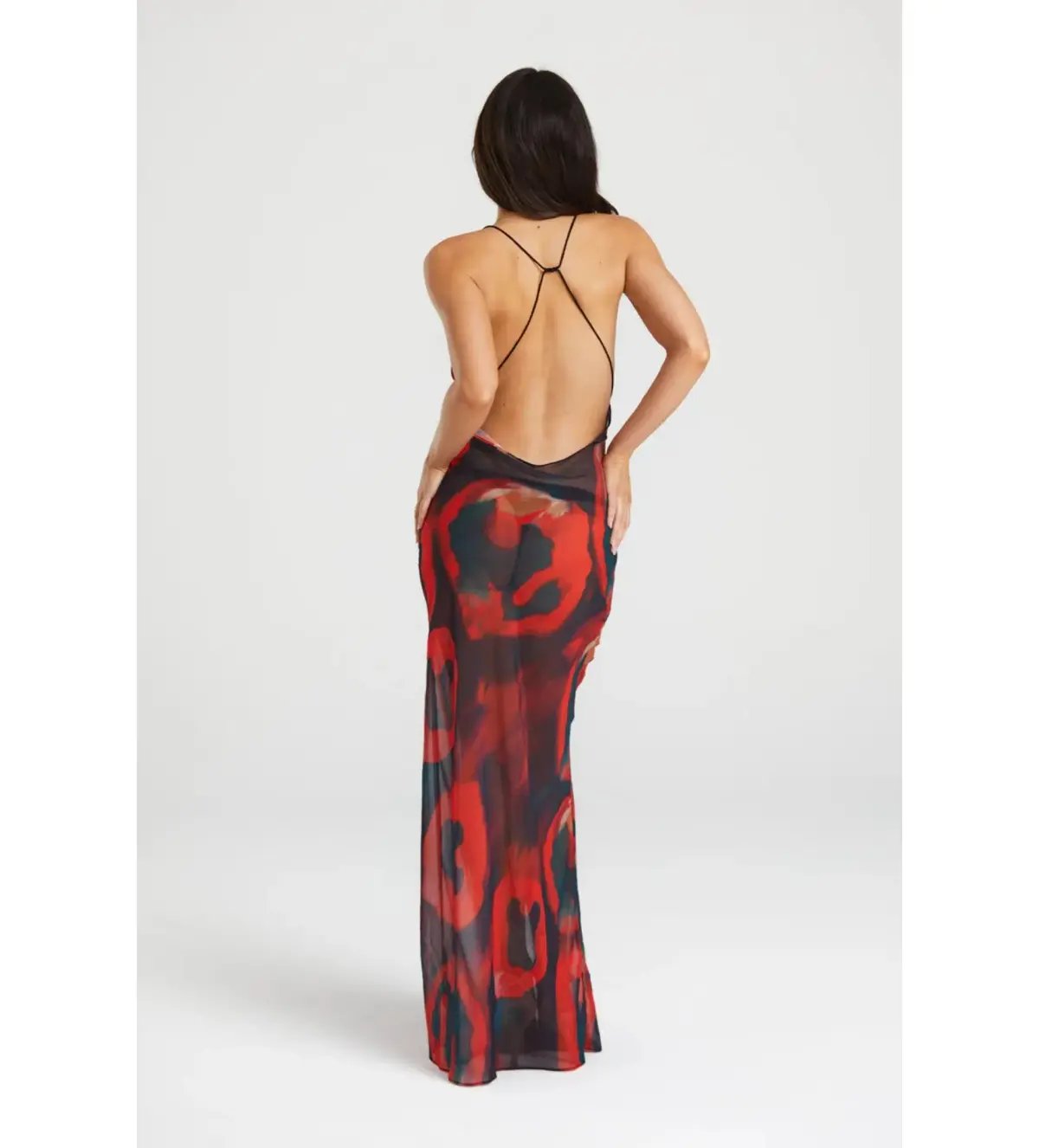 Sasha Therese Serene Maxi Dress Red Size AU 10 photo 4