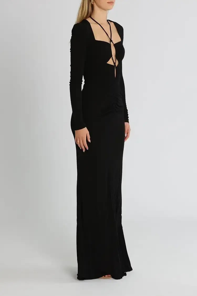 Rebecca Vallance Riccardo Gown in Black Size 8 photo 2