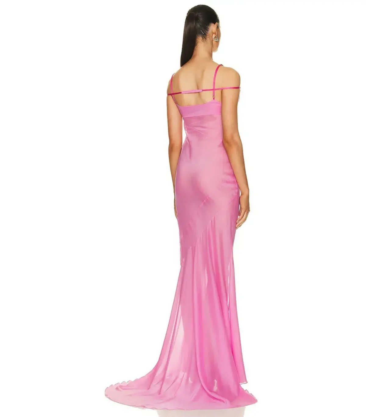 Jacquemus La Robe Draggiu Maxi Dress in Pink Size AU 12 photo 2