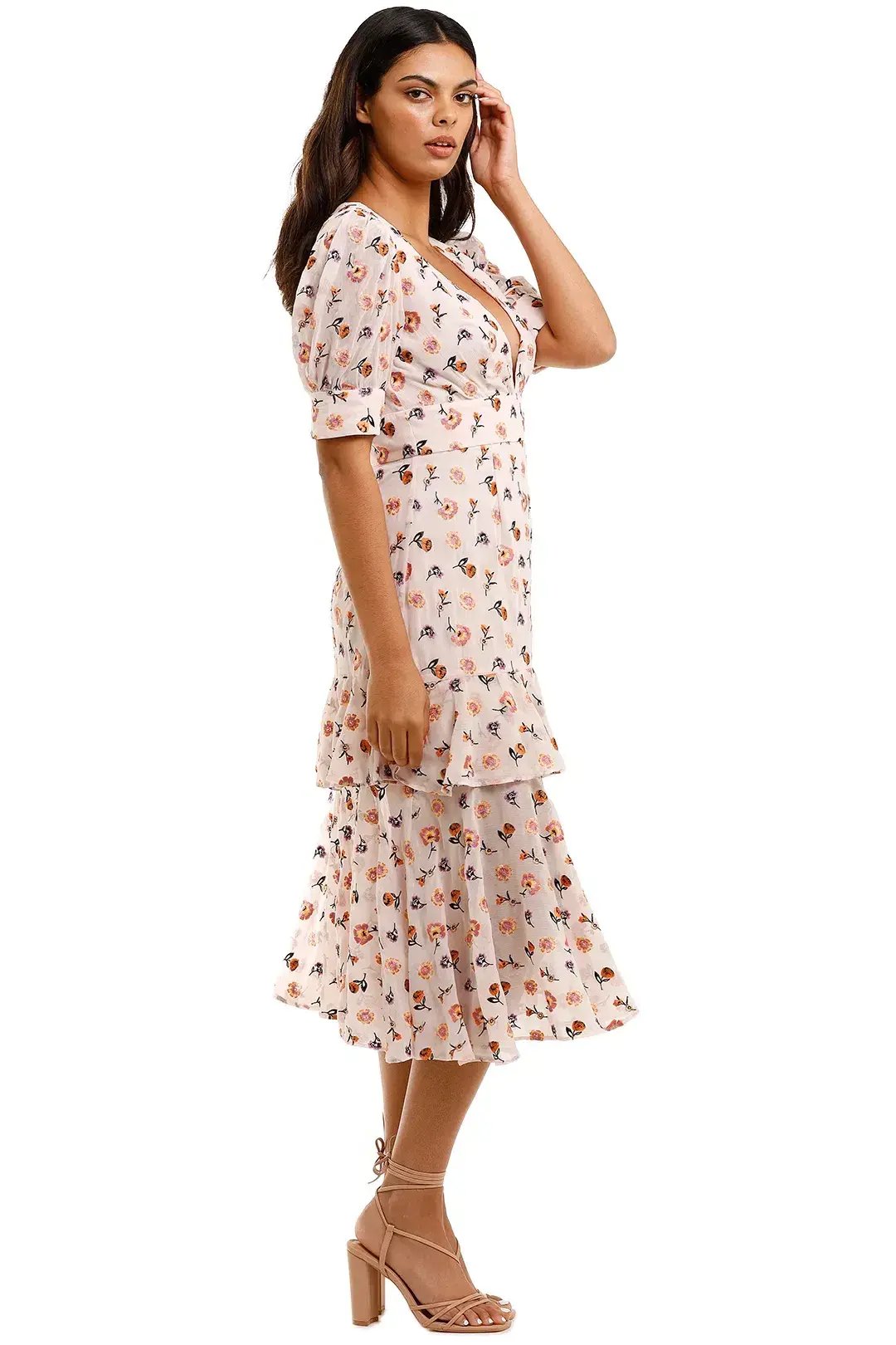 Talulah Follow You Midi Dress Floral Size 8 photo 2