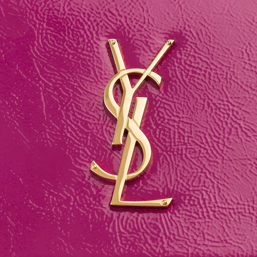 Saint Laurent Magenta Classic Kate Monogram Clutch photo 2