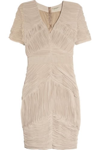 Burberry London Ruched Pleated Chiffon Cocktail Dress photo 3