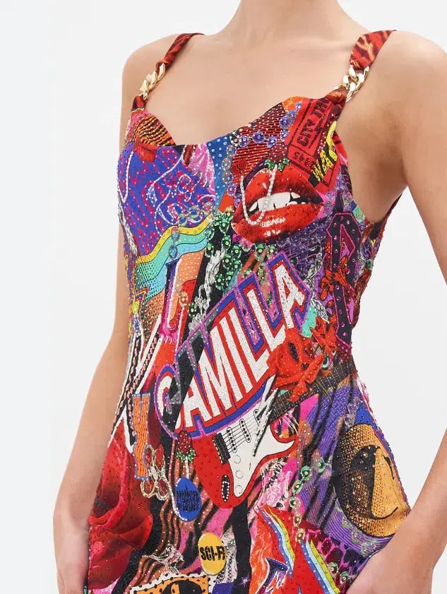 Camilla  Bias Slip With Wide Strap in Radical Birth Print Size L (AU 14) photo 8