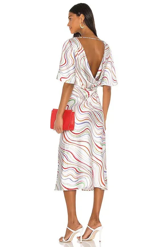 C/MEO Collective My Way Short Sleeve Dress in Ivory Rainbow Size AU 12 photo 2