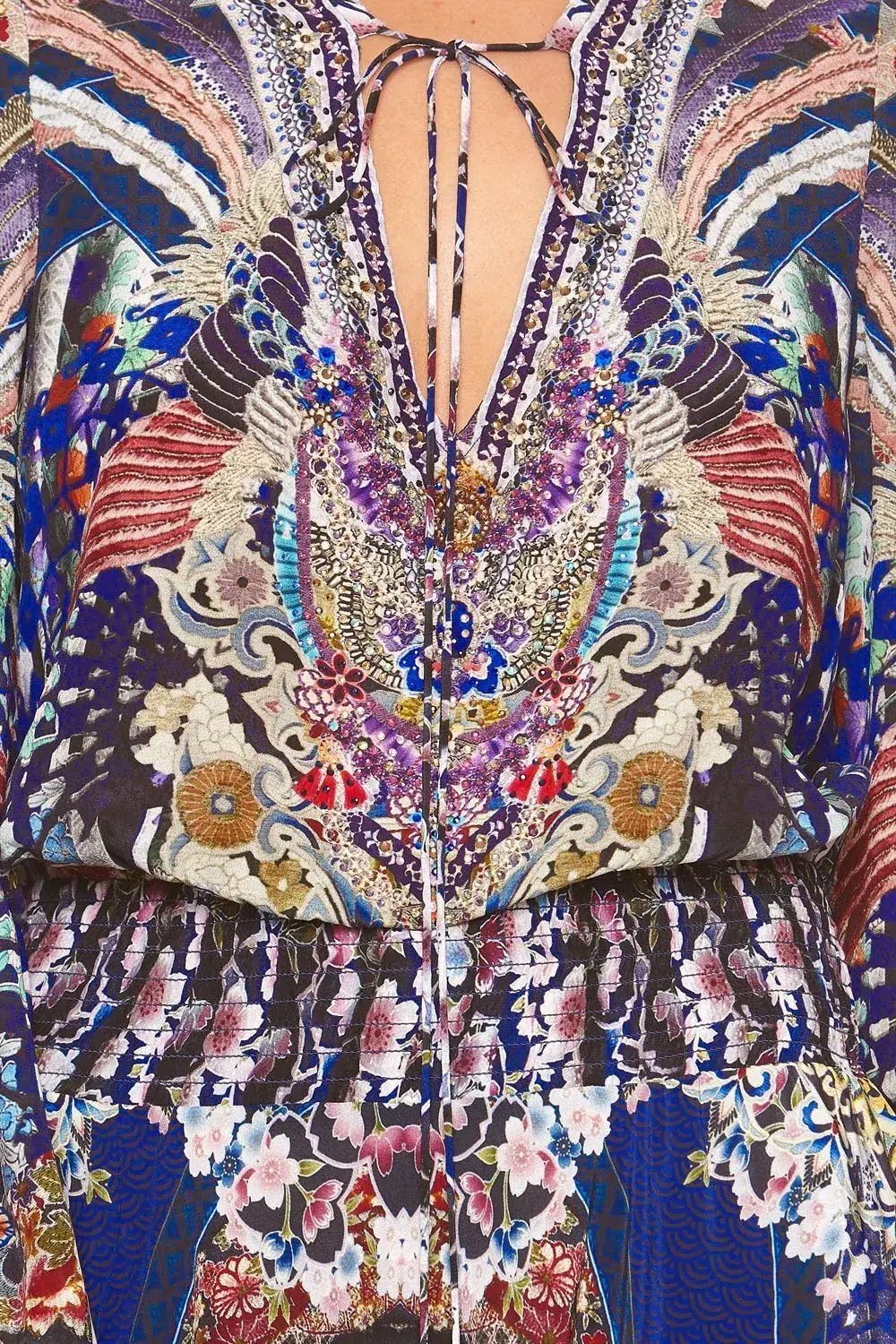 Camilla Darling's Destiny Shirred Relaxed Fit Dress Multi Size M/ AU 12 photo 10