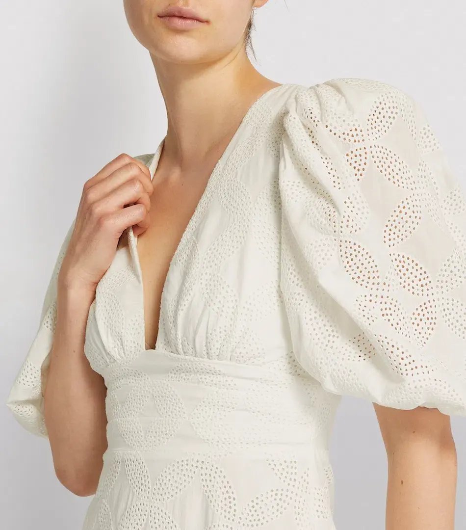 Acler Hamilton Midi Dress in Ivory Size 8 photo 2