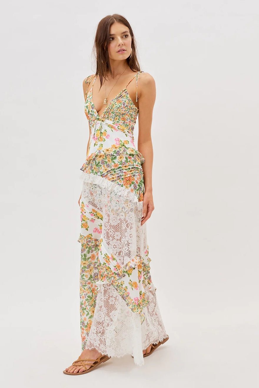 For Love and Lemons Rosalyn Maxi Dress - Marigold photo 2