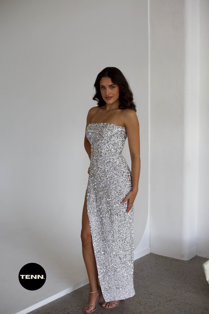 Lia Stublla Kendall Gown - White & Silver photo 2