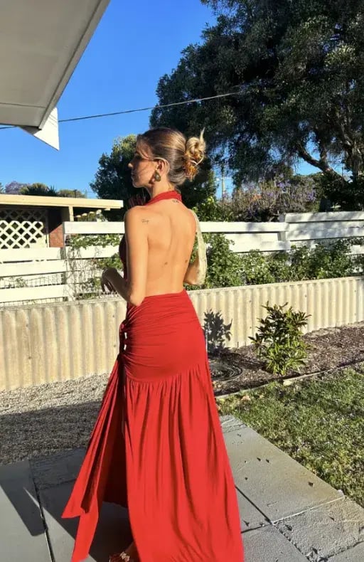 Deconduarte Dakota Pure  Dress Red Size 10 photo 4