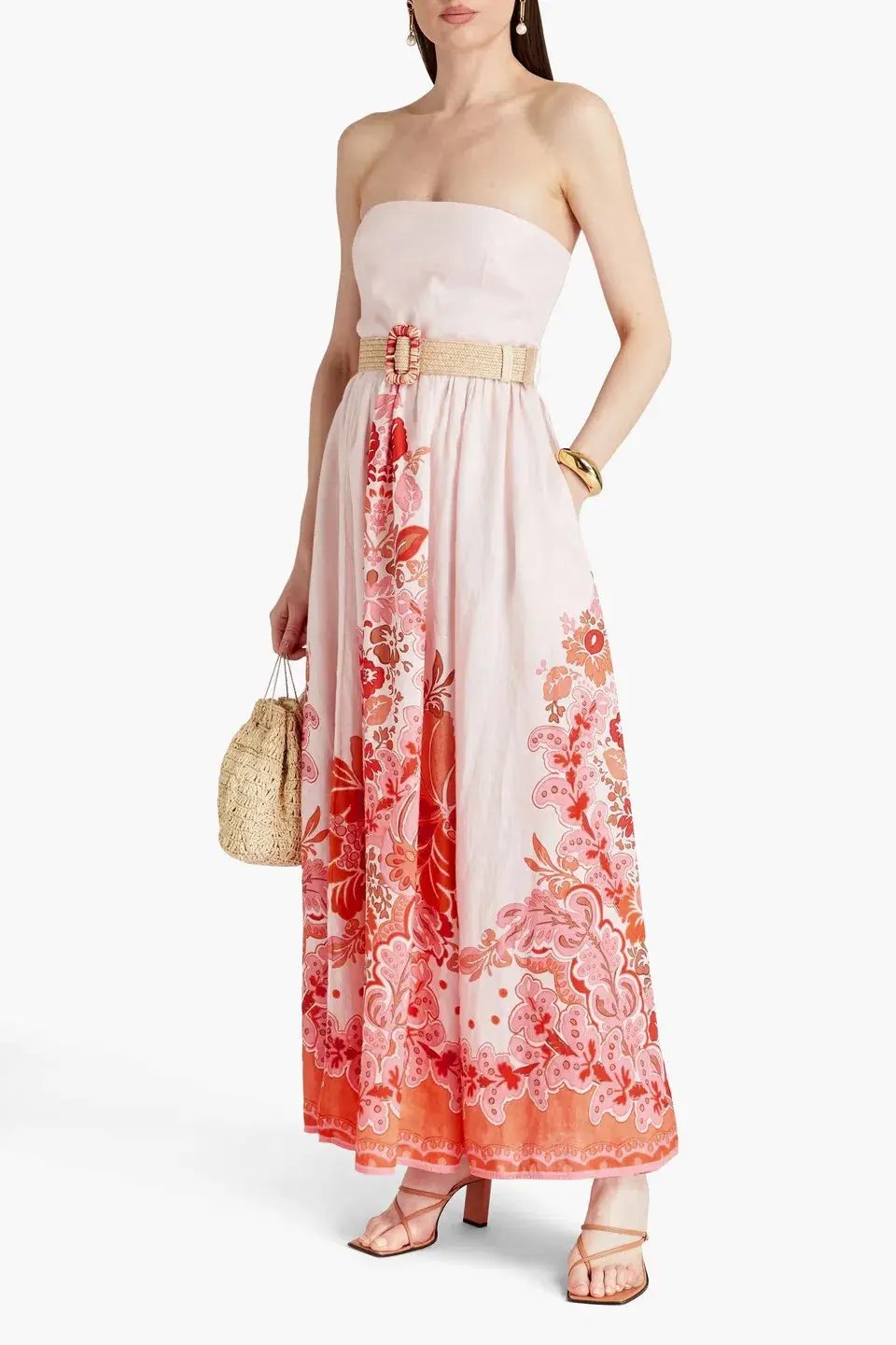 Zimmerman Violet Floral Linen Maxi Dress Floral Size 1 / AU 10 photo 2