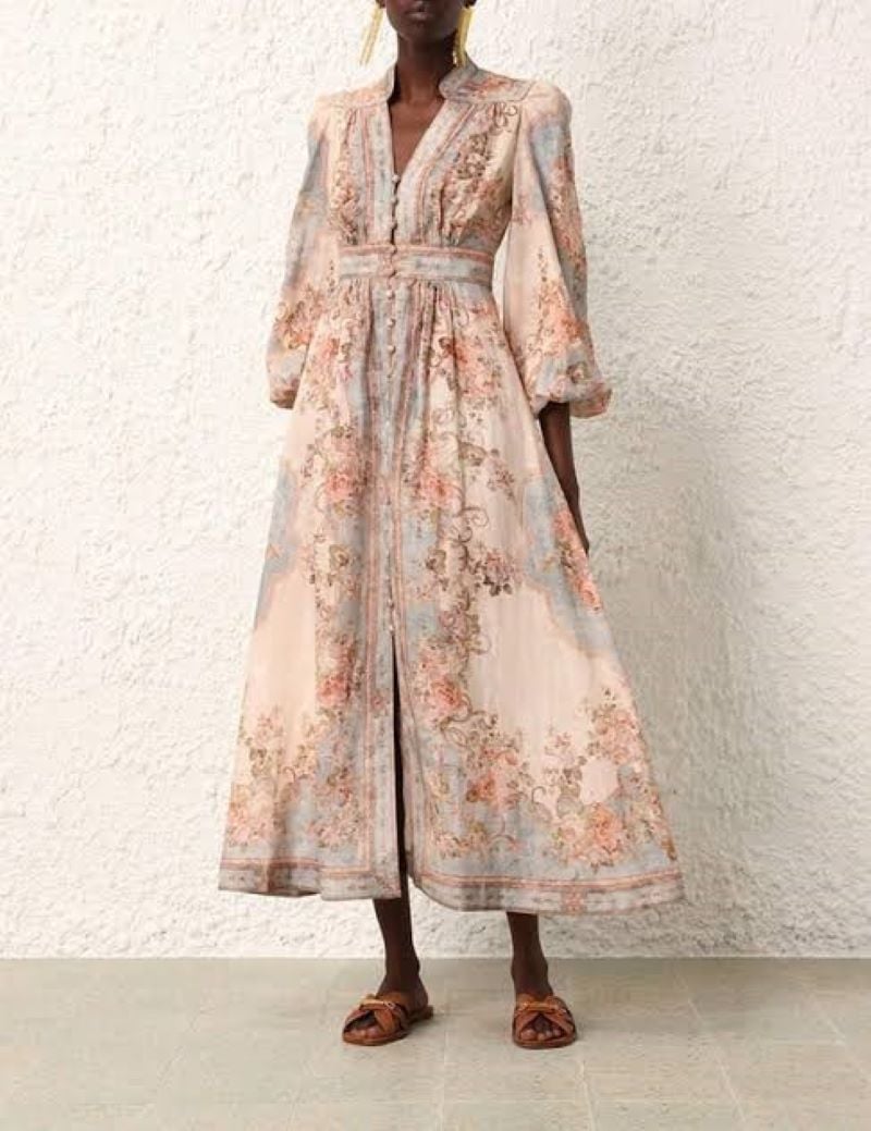 Zimmermann August Plunge Midi Dress photo 4
