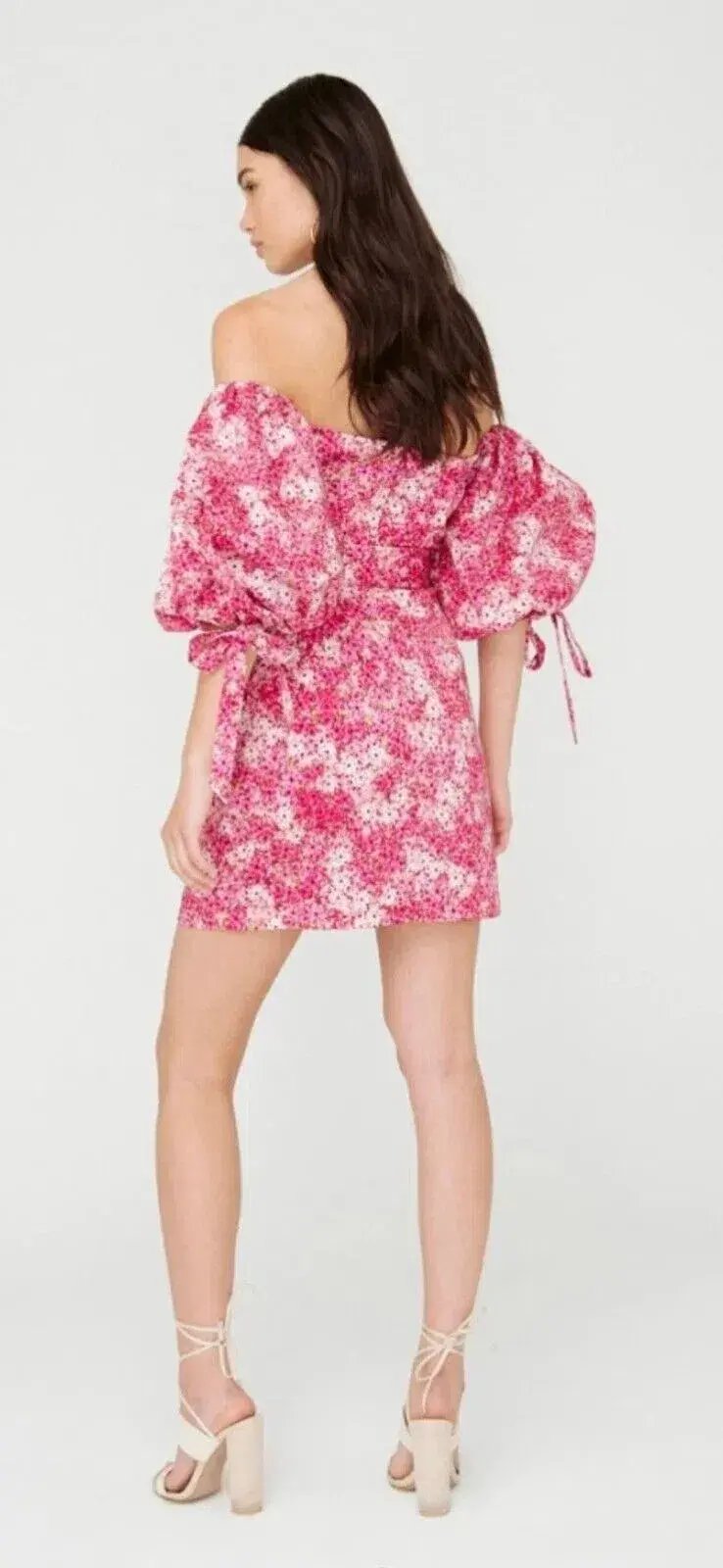 Sheike Ditsy Mini Dress Pink Floral Size 12 photo 2