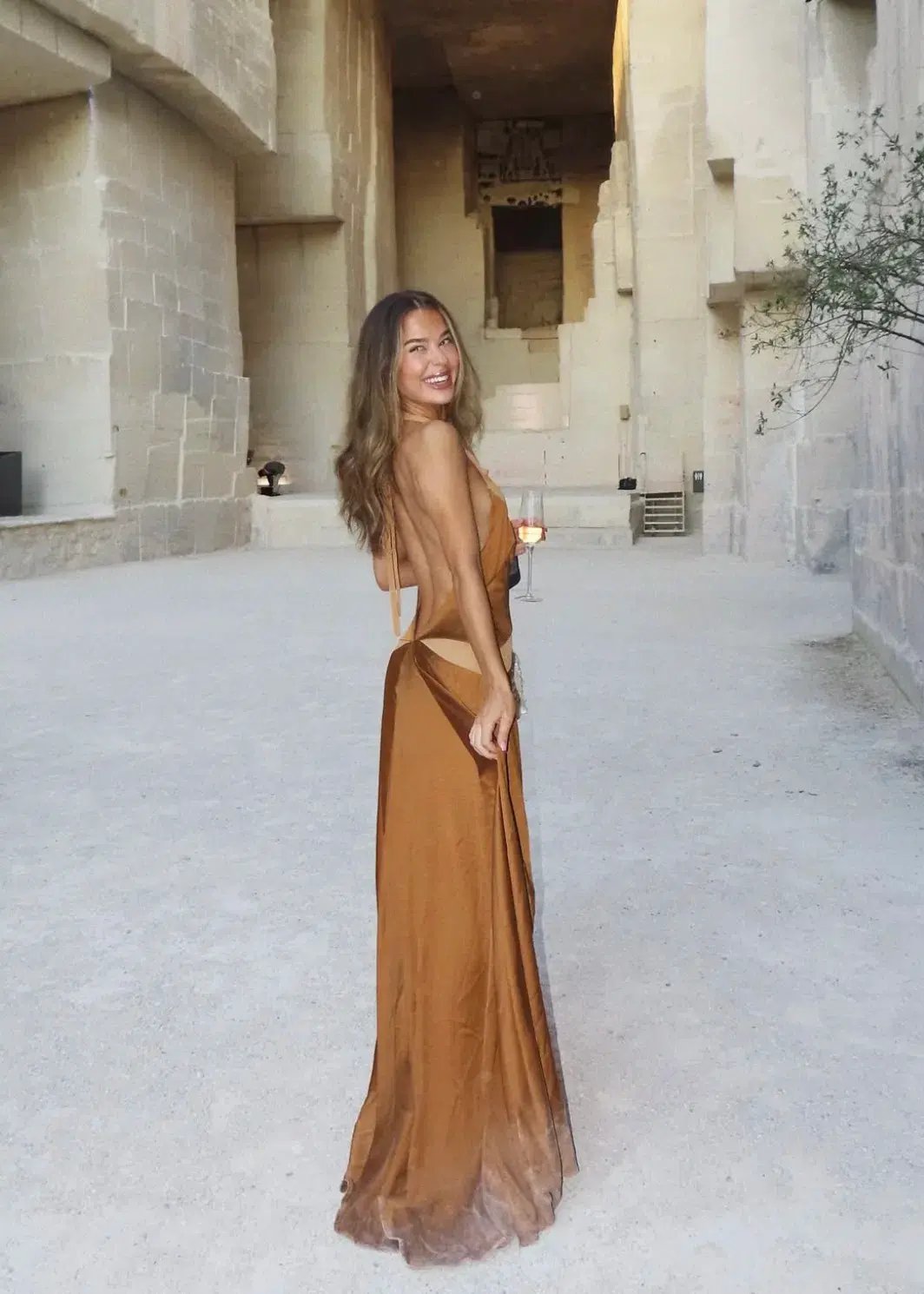 Arcina Ori Devora Dress Maxi Brown Size AU 8 photo 2