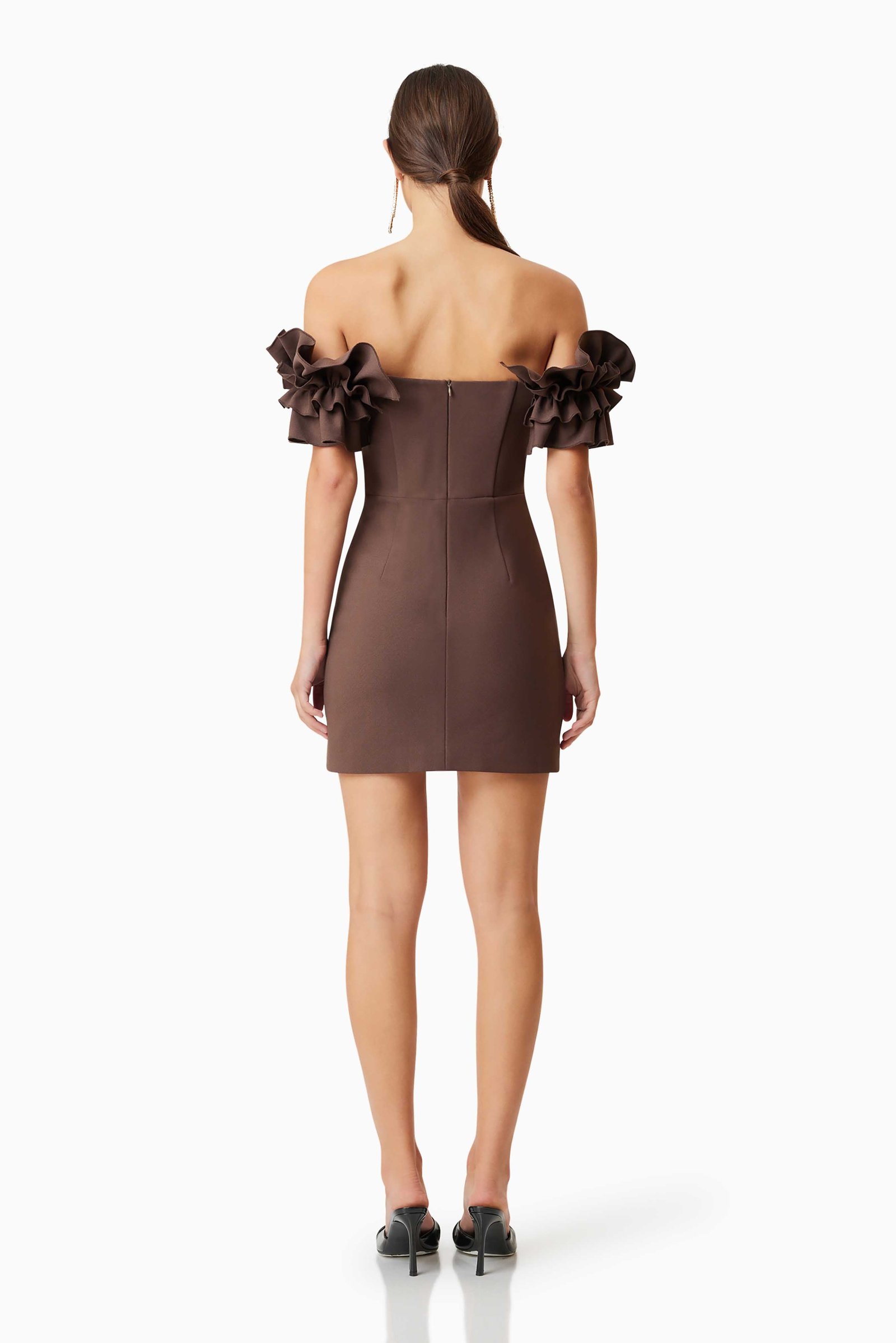 ELLIATT NOLA MINI DRESS - BROWN photo 5
