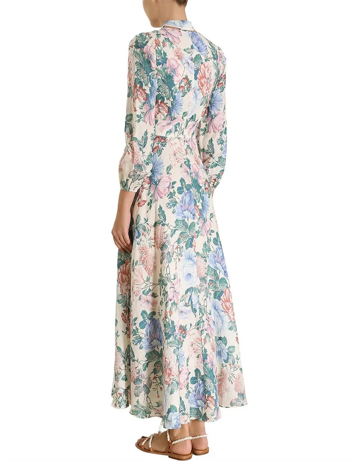 Zimmermann Verity Plunge Long Dress Dreamy Print Size 2/ AU 12 photo 3