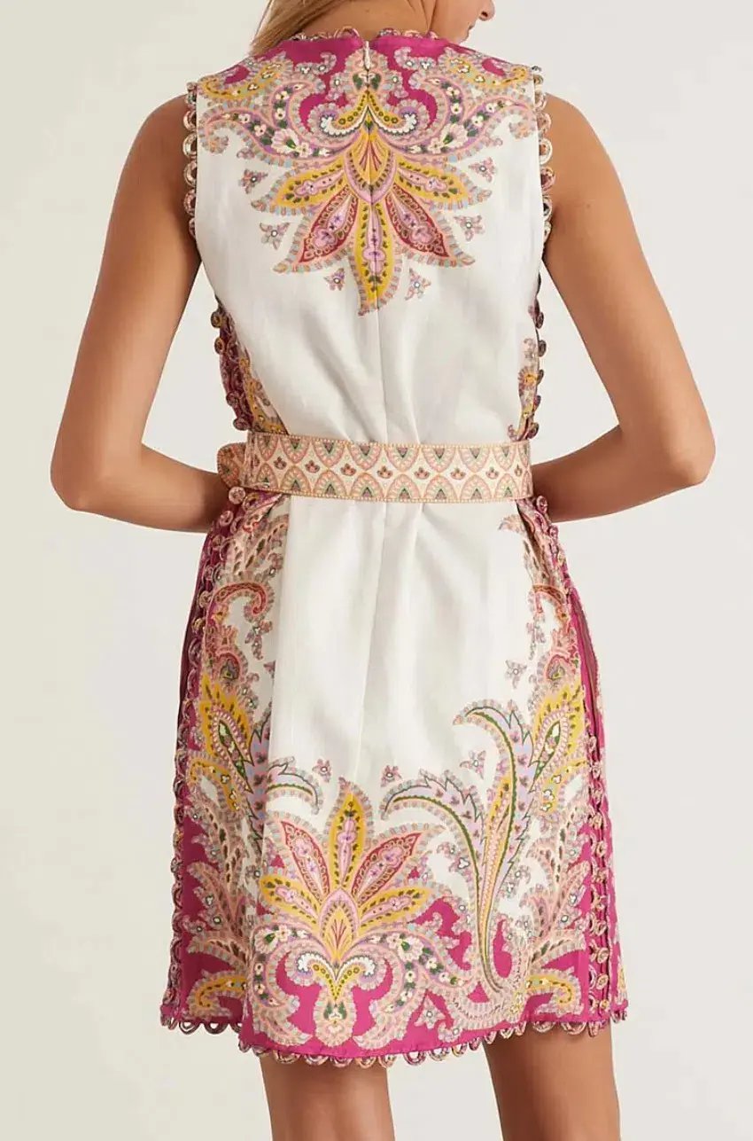Zimmeramann Teddy Scallop Shift Dress Print Size 0 / AU 8 photo 3