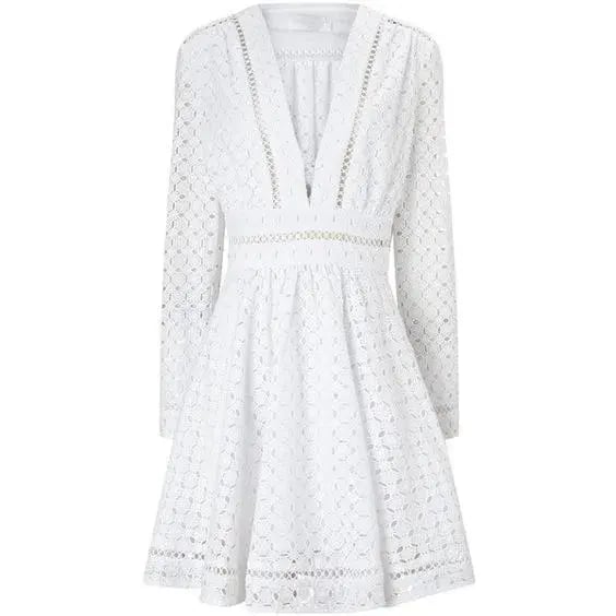 Zimmermann Ryker Lace Broderie Mini Dress White Size 0 / AU 8 photo 6