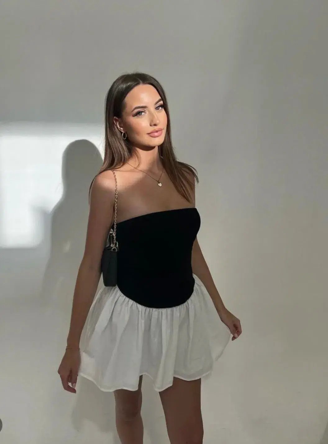 Arcina Ori Celine Mini Dress Black/Cream Size AU 8 photo 6