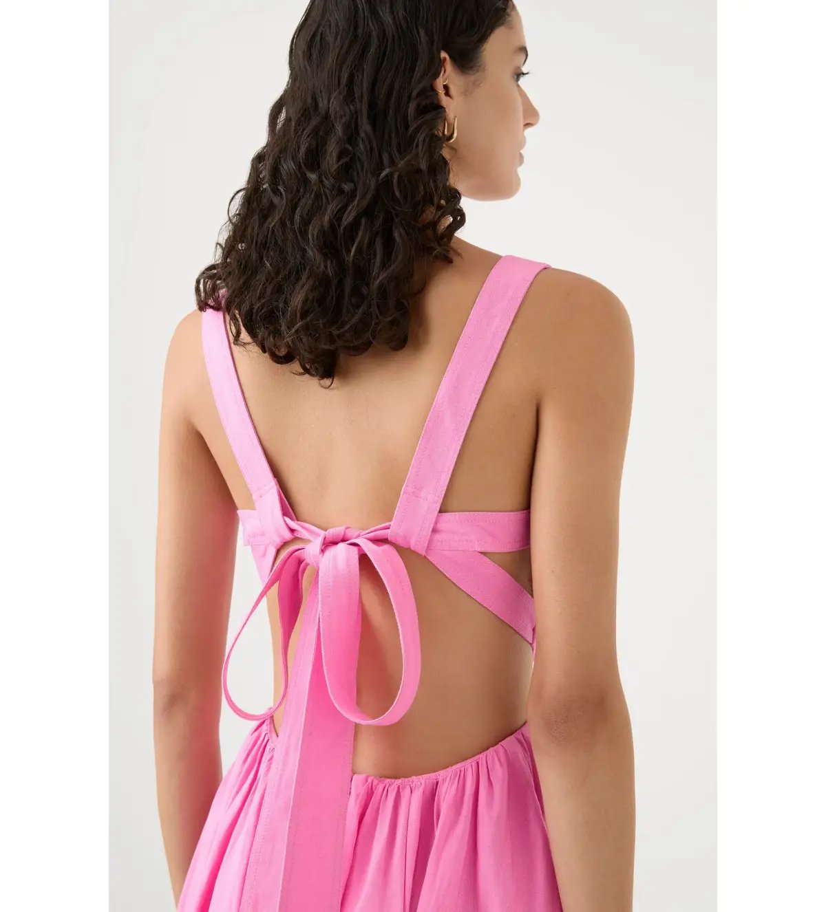 Aje Clara Protea Tie Back Mini Pink Candy Size 8 photo 5