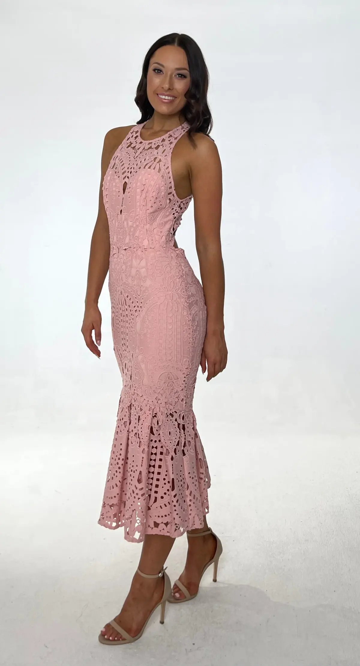 Lover Harmony Cut Out Dress Pink Size 10 photo 3