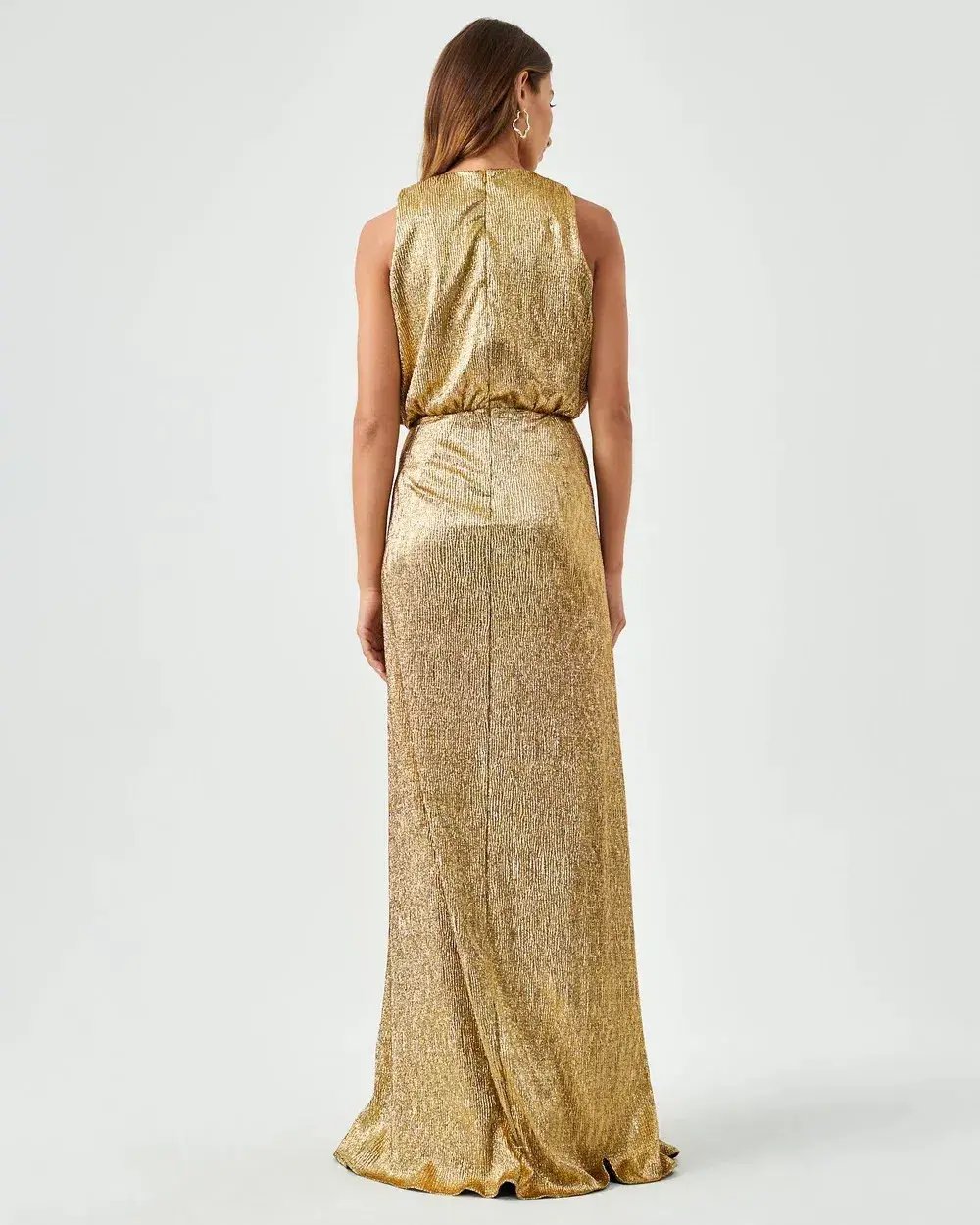 Tussah Betty Maxi Dress Gold Size 6 photo 3