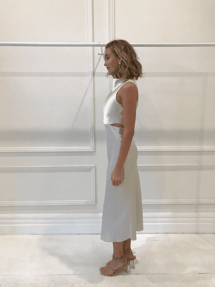 Bec & Bridge Gabrielle Midi Champagne Dress Cream Size 8 photo 2