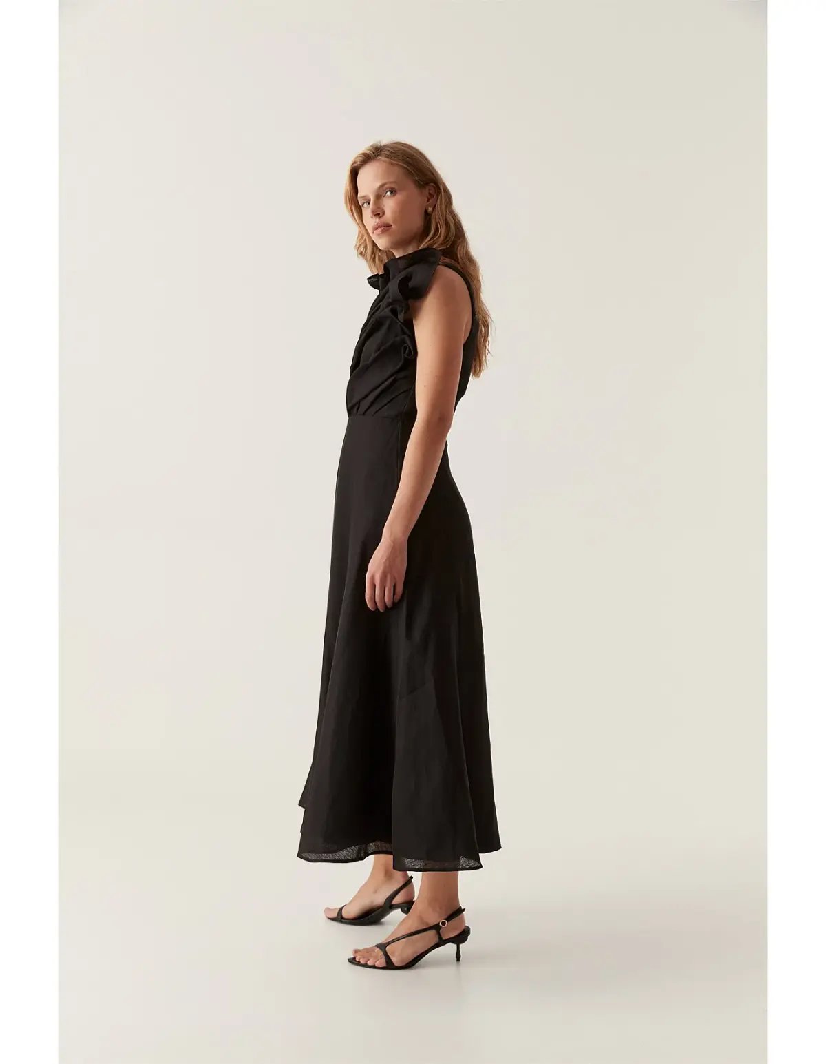 Aje Genesis Midi Dress Black Size AU 8 photo 3