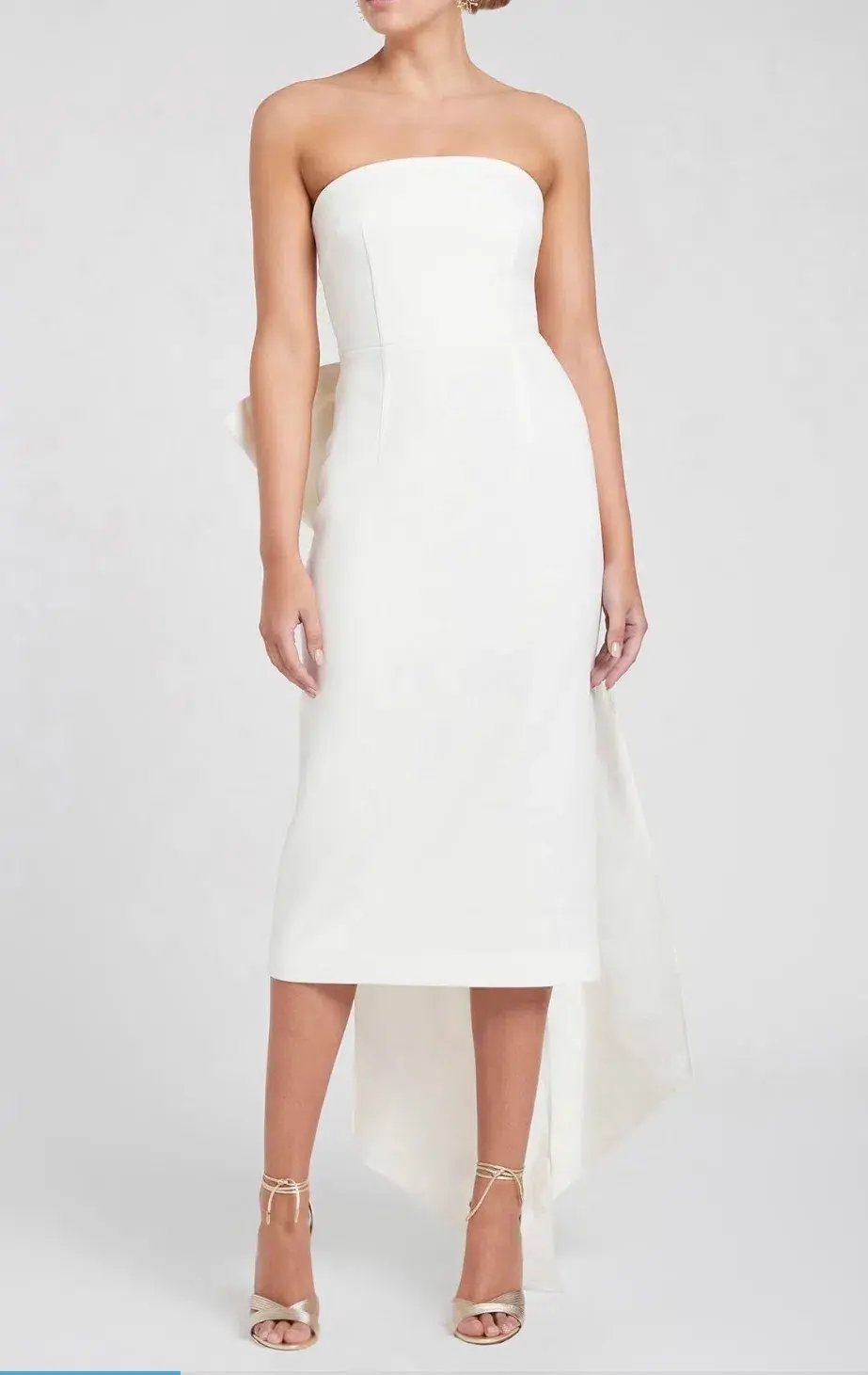 Rebecca Vallance Amore Sleeveless Midi Dress Ivory Size 6 / XS photo 2