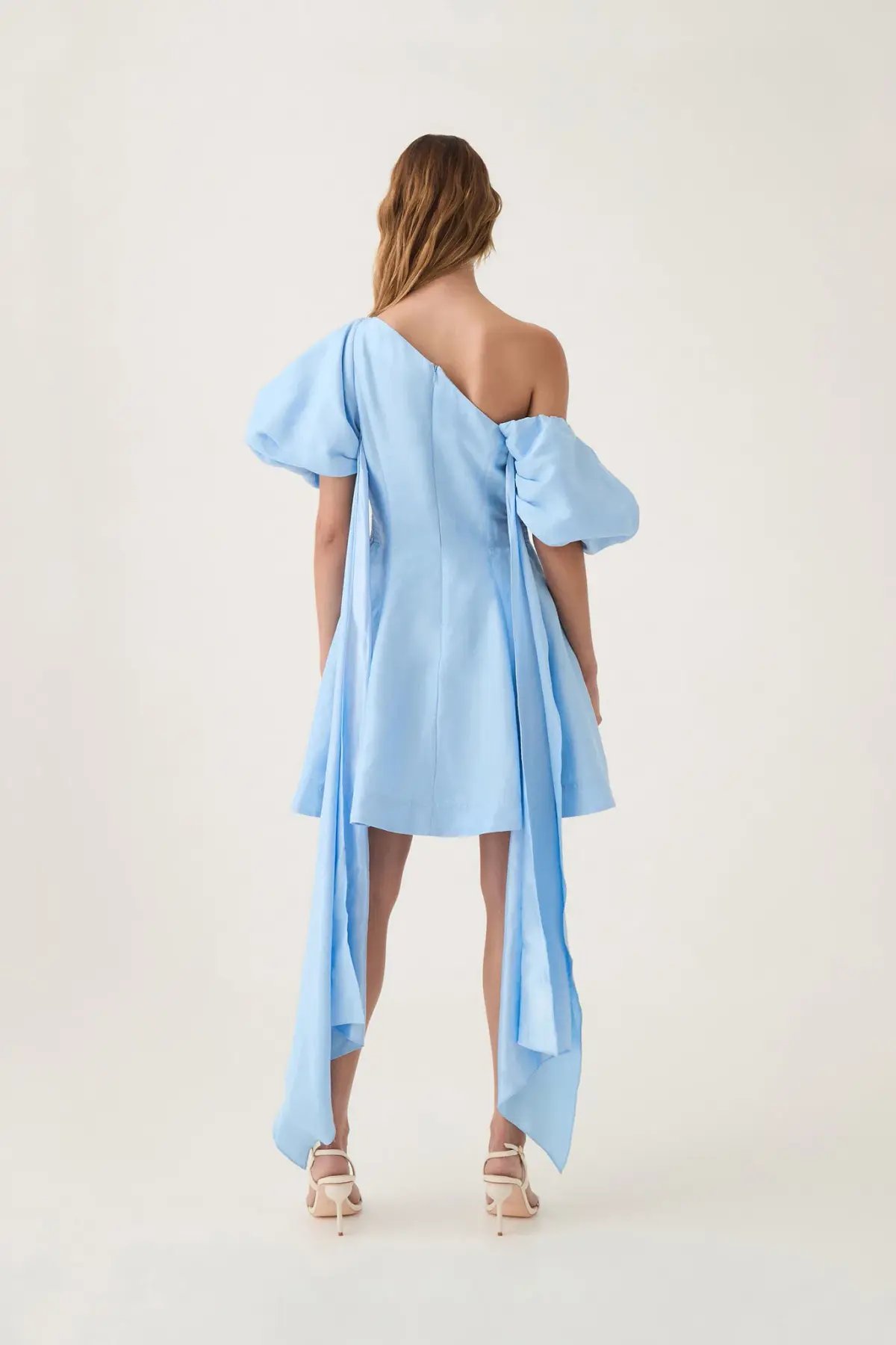 Aje Arista Tulip Sleeve Mini Dress Powder Blue Size 6 photo 2