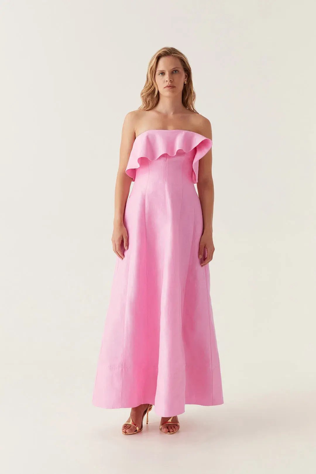 Aje Shallows Strapless Gown Pink Size 16 photo 2