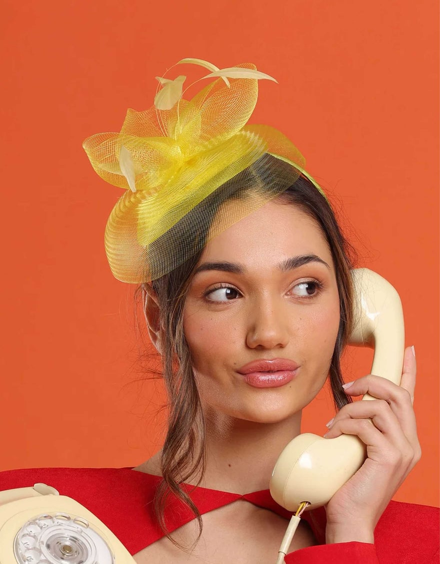 Morgan & Taylor Elisa Fascinator, Yellow photo 3