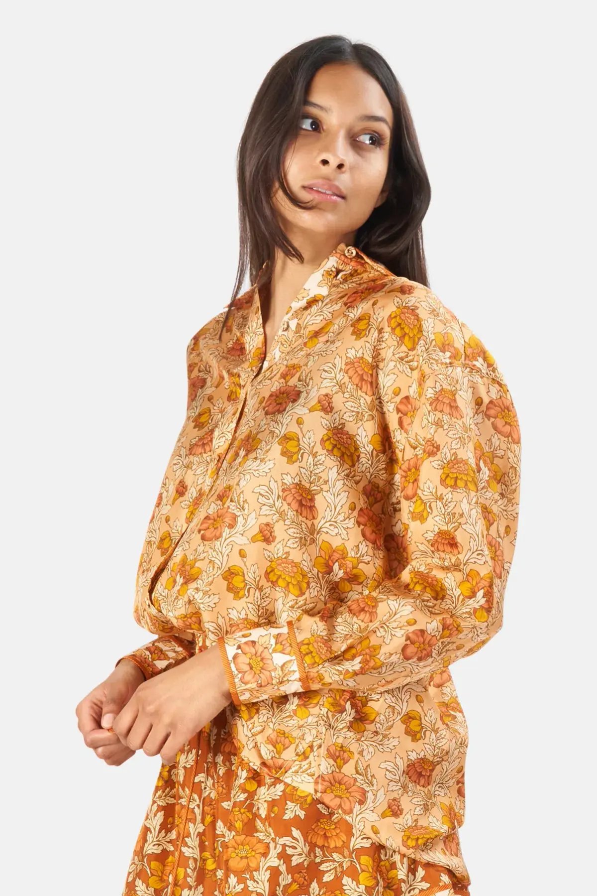 Zimmermann Andie Relaxed Shirt Almond Floral Size 1 / AU 10 photo 3