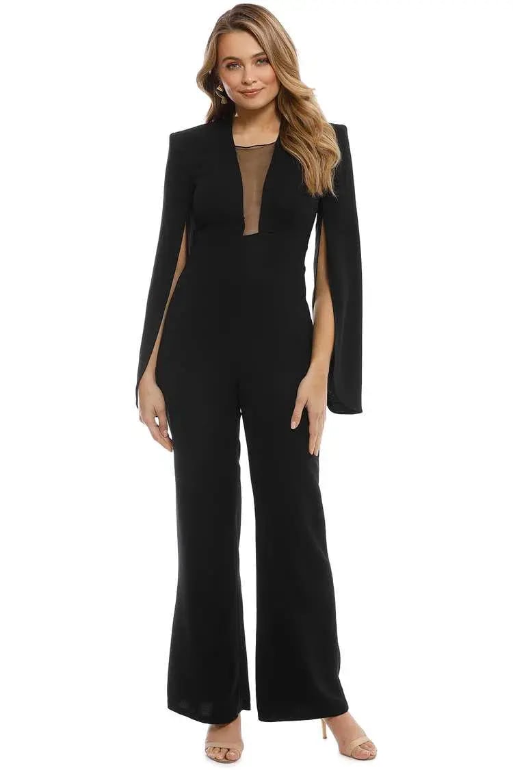 Carla Zampatti Navy Crepe Titania Jumpsuit Size 10 photo 2
