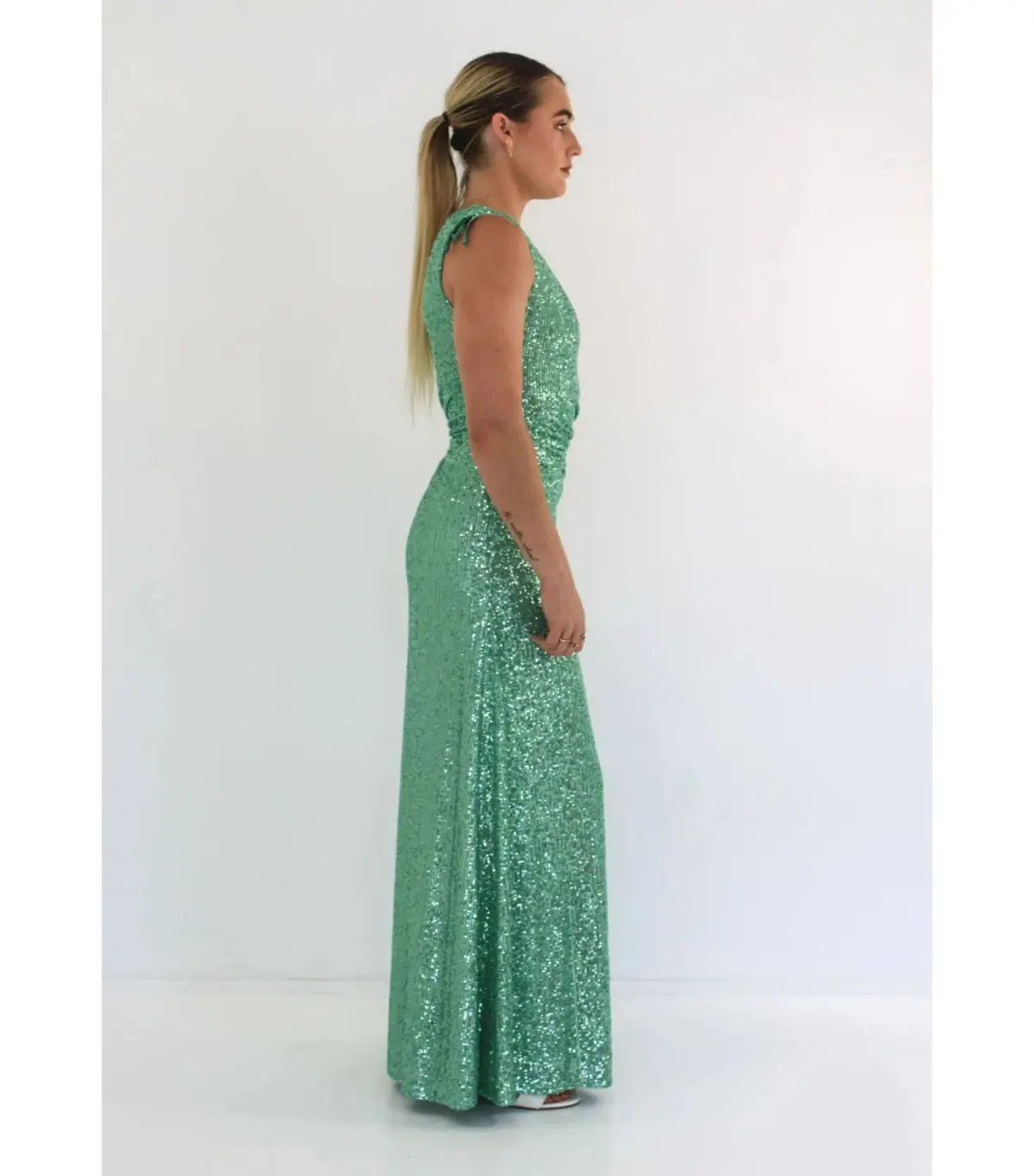 Sonya Moda Nour Mint Sequins Dress Mint Sequins Size AU 10 photo 2