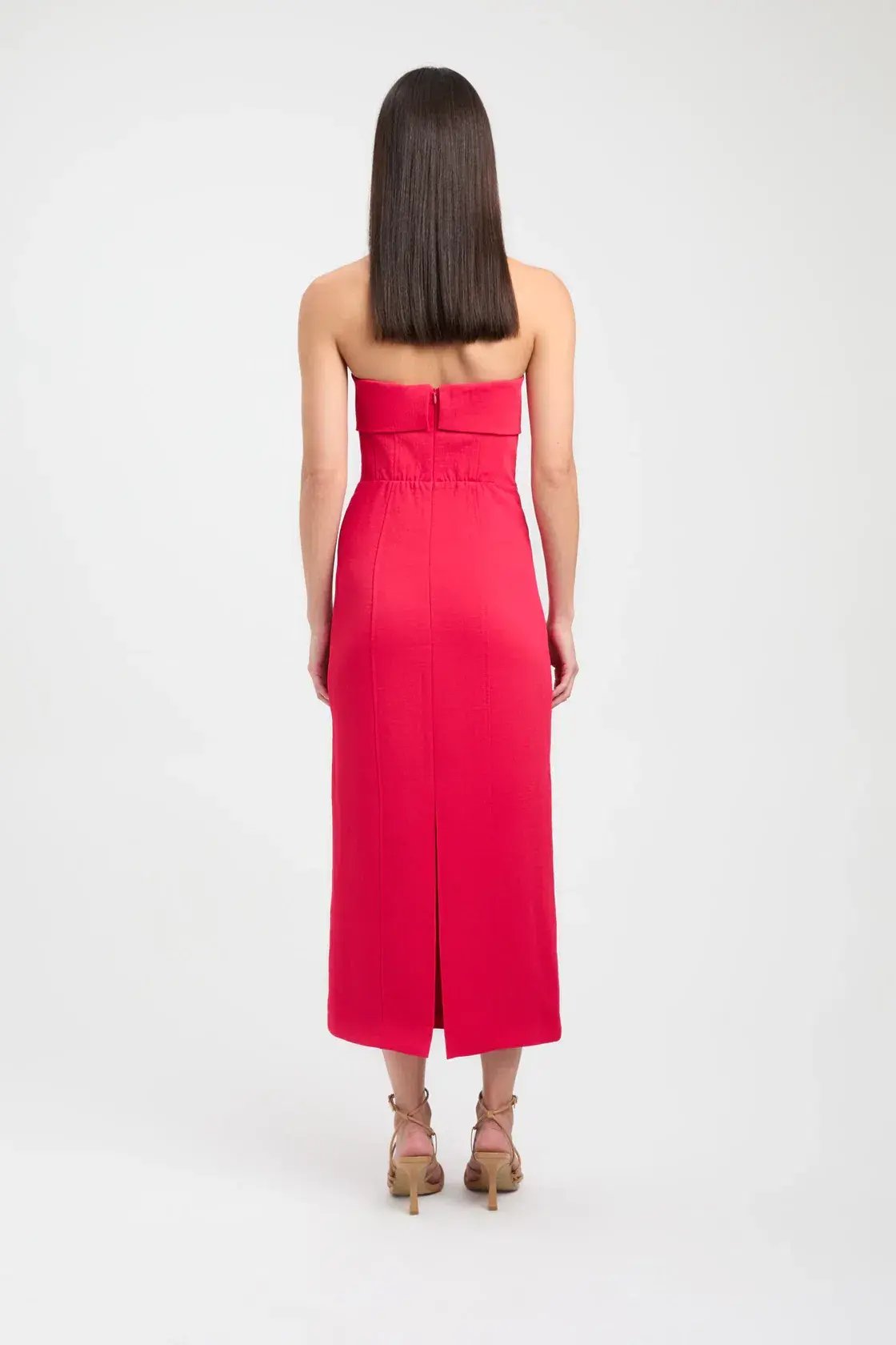 Kookai Red Strapless Dress Cherry Red Size 4 photo 2