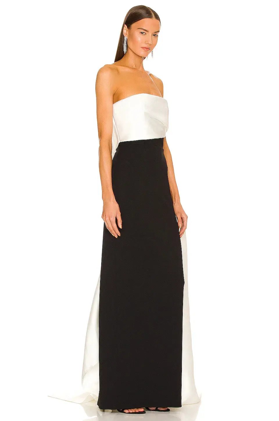 Solace London The Kinsley Maxi Dress in Black/Cream Size 10 photo 2