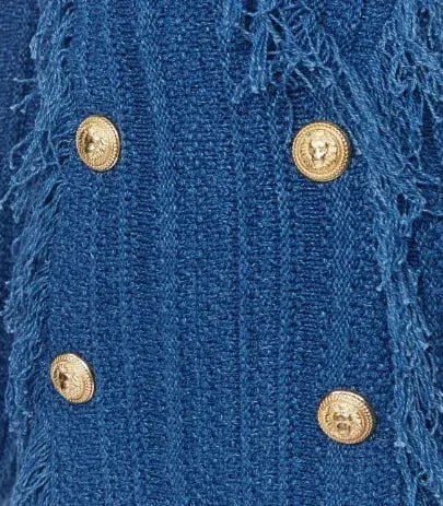 Balmain Knit Mini Dress Blue Size FR 38 / AU 10 photo 3