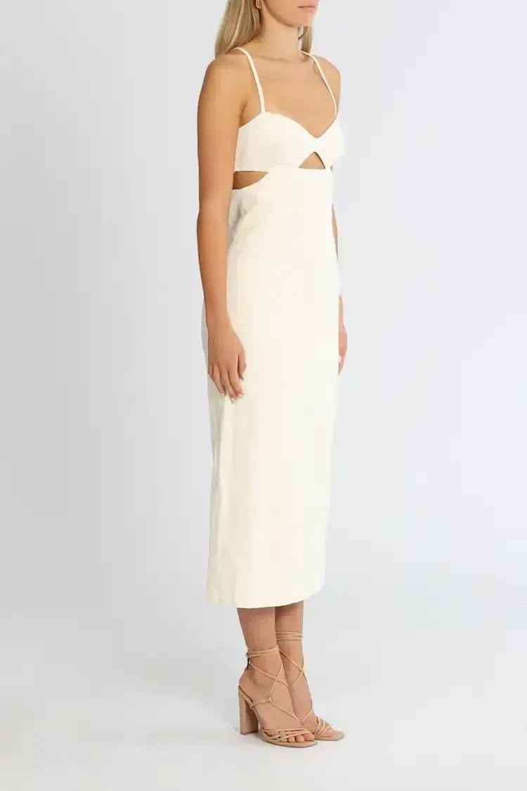 Camilla and Marc Walton Midi Dress in Cream Size 8 photo 2
