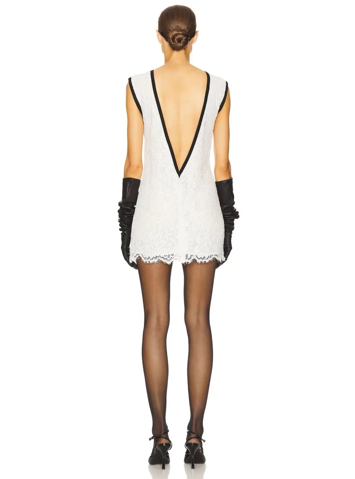 Helsa The Lace Mini Dress White Size XS / AU 6 photo 6