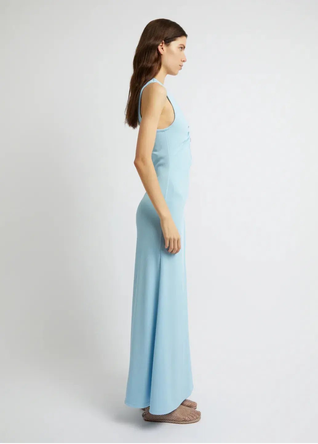 Christopher Esber Chasm Cay Buckle Dress in Blue Calcite Size AU 12 photo 3