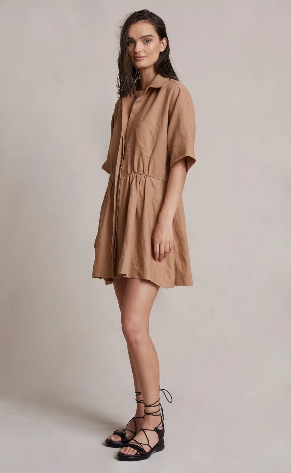 Bec & Bridge Alamos Mini Dress Camel Size 8 photo 2