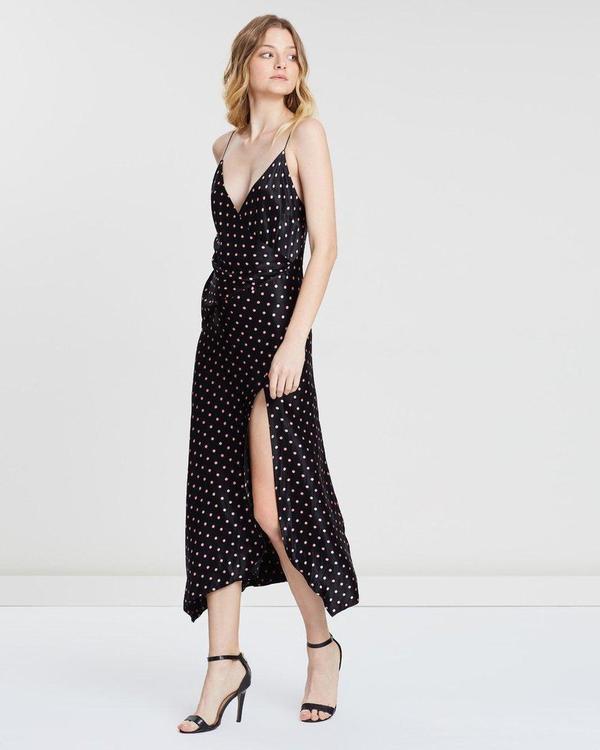 Bec & Bridge Kylie Midi Dress Black Print Size AU 8 photo 2
