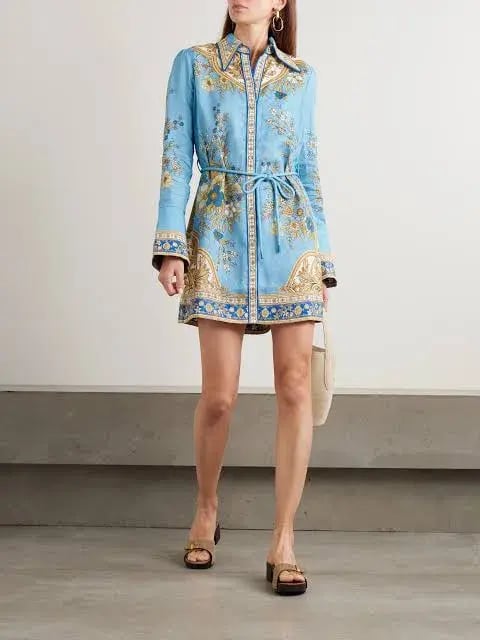 Alemais Cassie Mini Dress Blue Size 12 photo 3