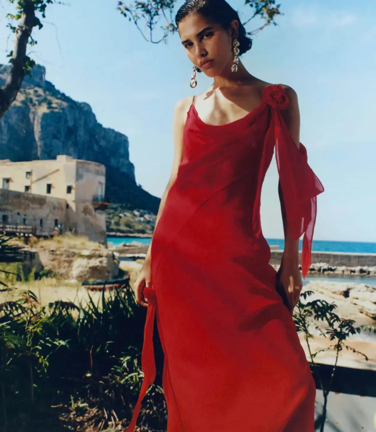 Rat & Boa Sirena Dress Red Size 8 photo 2