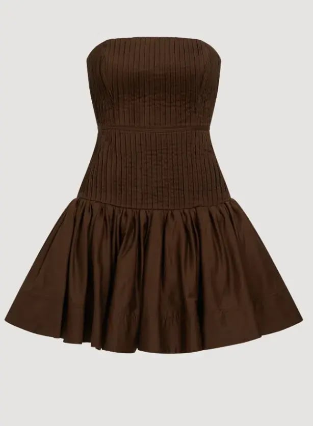 Vacation Mini Dress in Chocolate photo 3