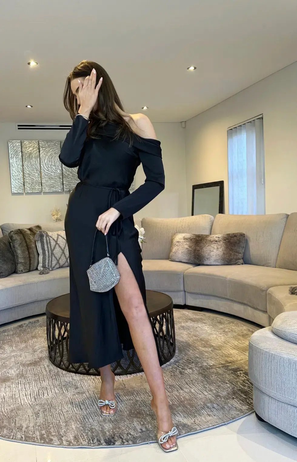Mossman Two Souls Midi Dress Black Size 8 photo 2