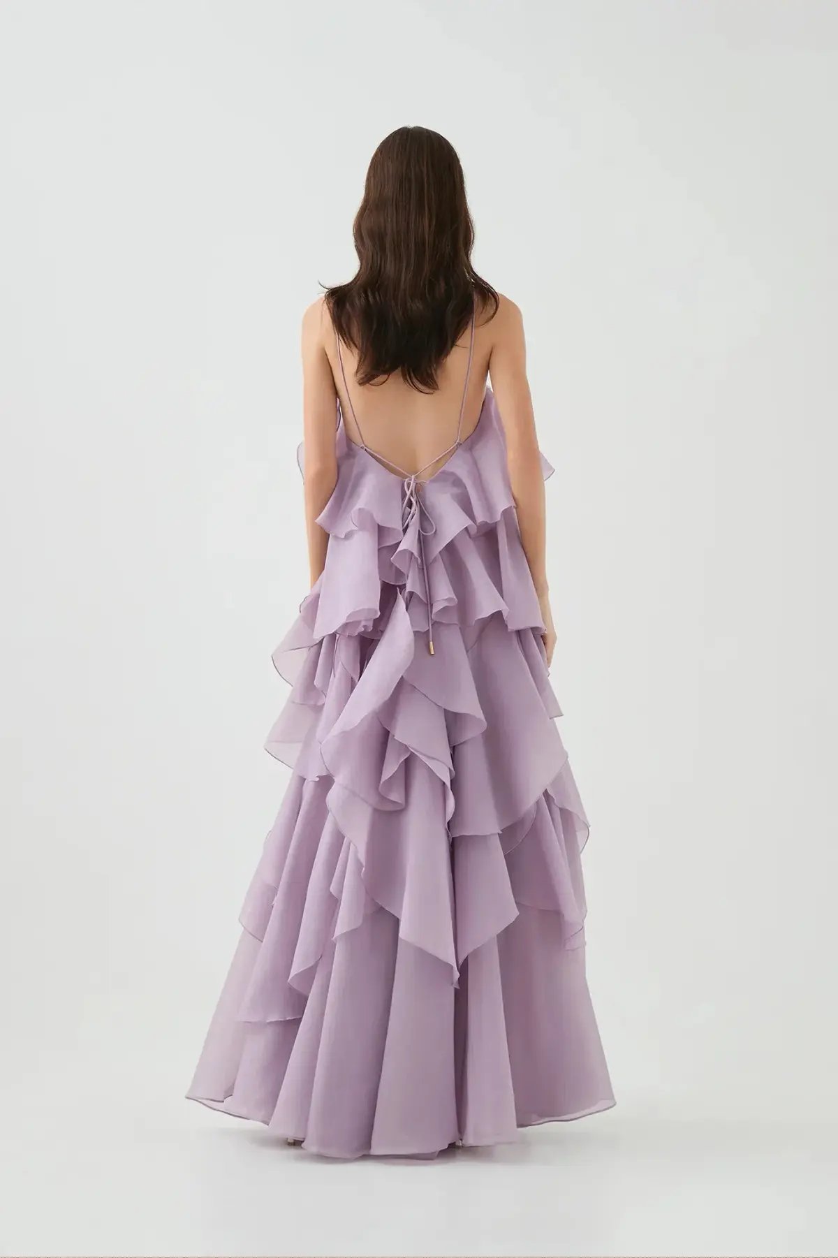 Aje Pandorea Layered Maxi Dress Lilac Size 8 photo 3