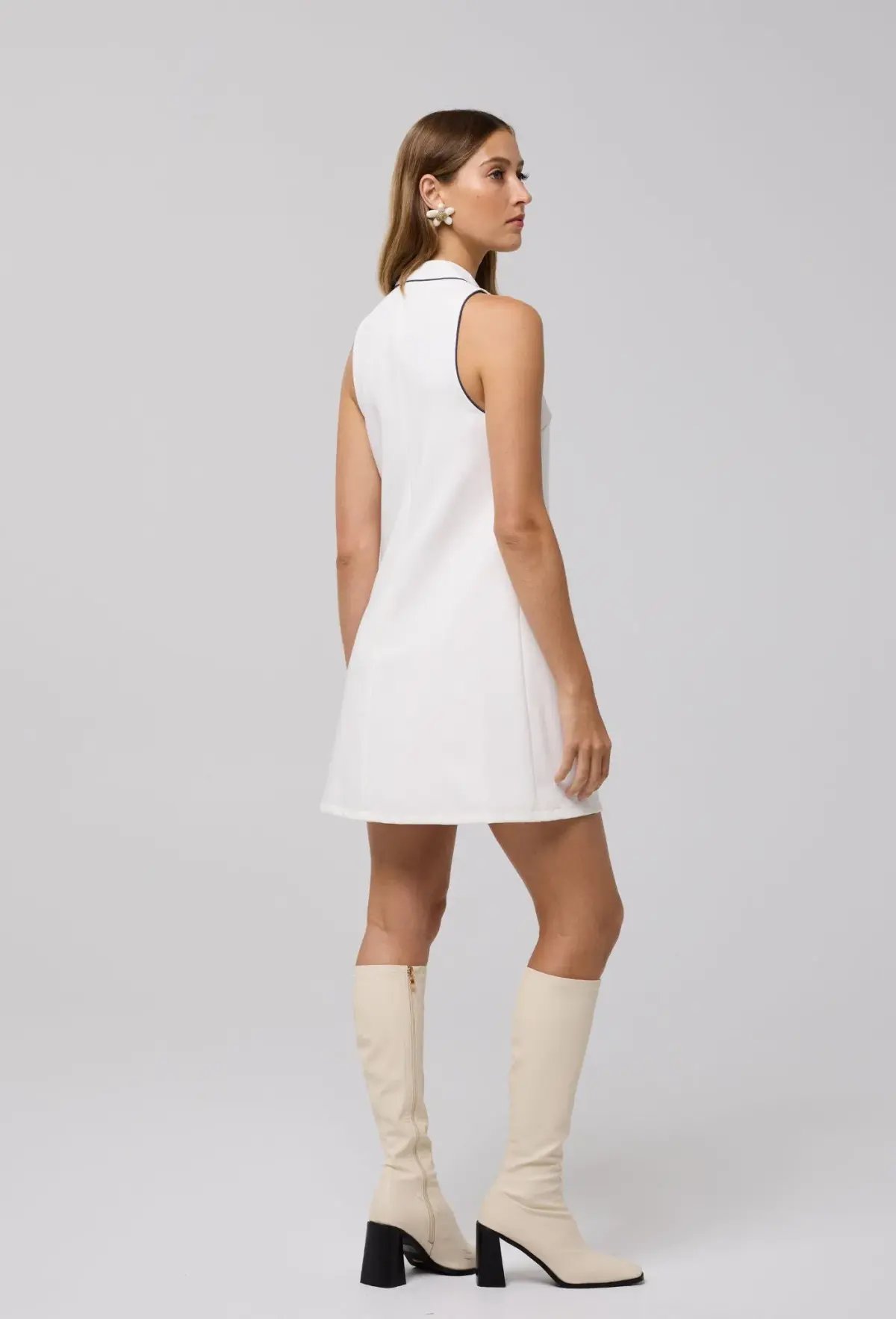 Chelsea St Designs Bron Mini Dress in White Size Medium / AU 10 photo 4